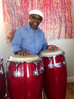 Eric playing congas